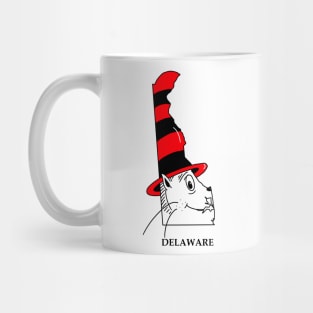 A funny map of Delaware Mug